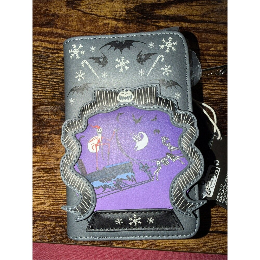 Loungefly Disney Nightmare Before Christmas Jack Sleigh Ride Glow In Dark Wallet